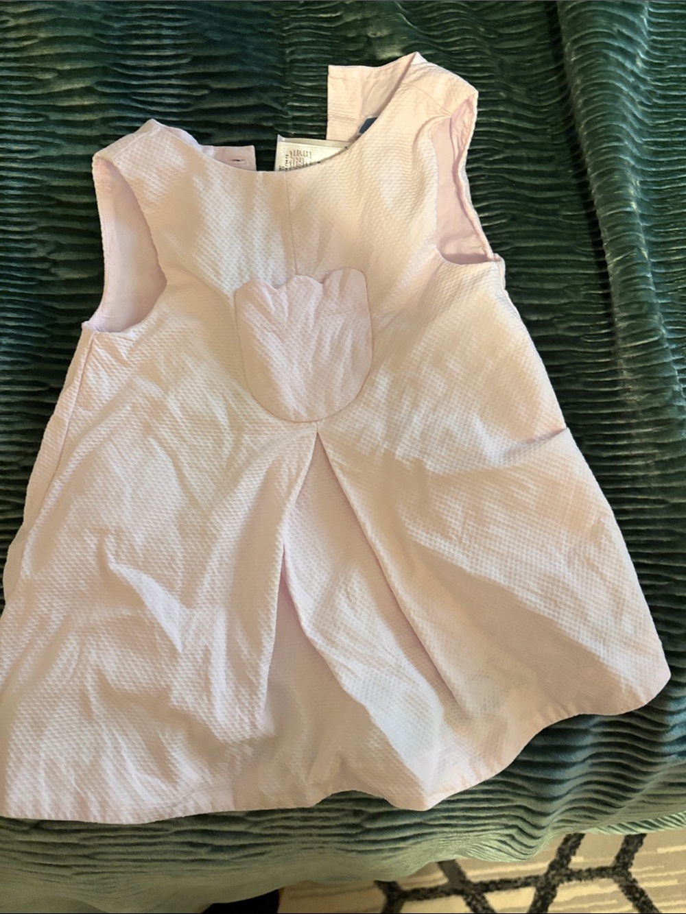 Girls' Light Pink Tulip Front Sleeveless Dress jacadi
